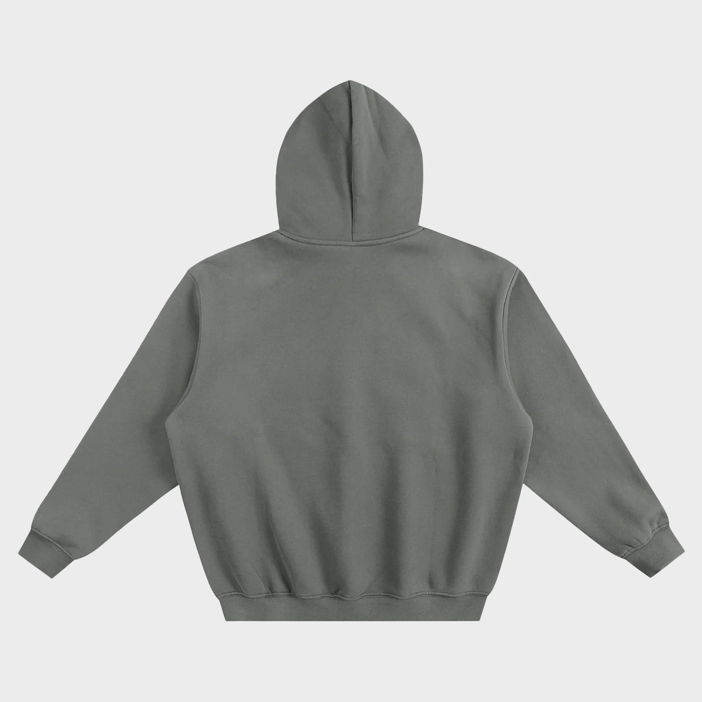 GetUpGo Fleeced Boxy Hoodie in Dark Grey