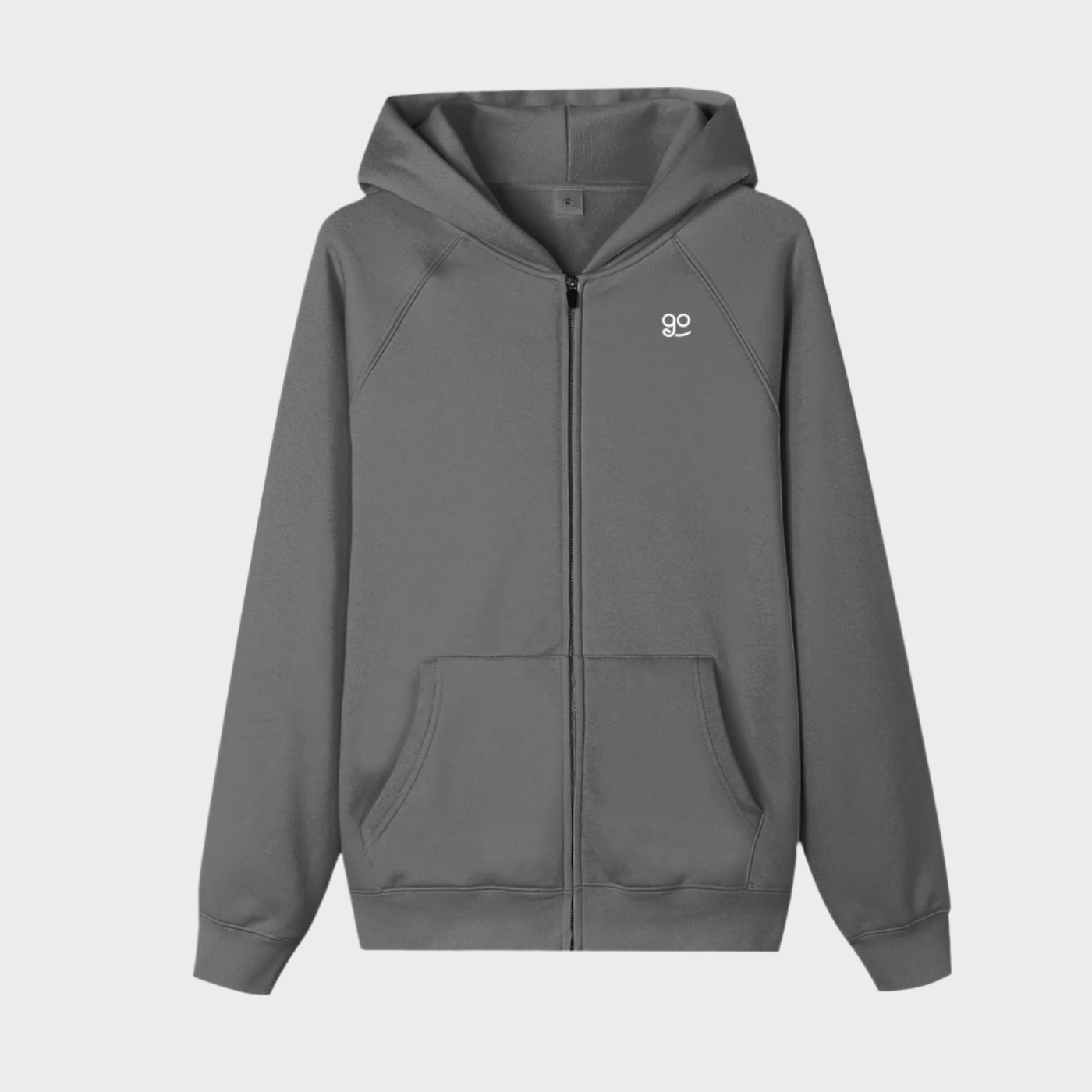 GetUpGo Zip-up Hoodie in Cement Grey