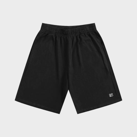 GetUpGo Essential Heavyweight Cotton Shorts in Black