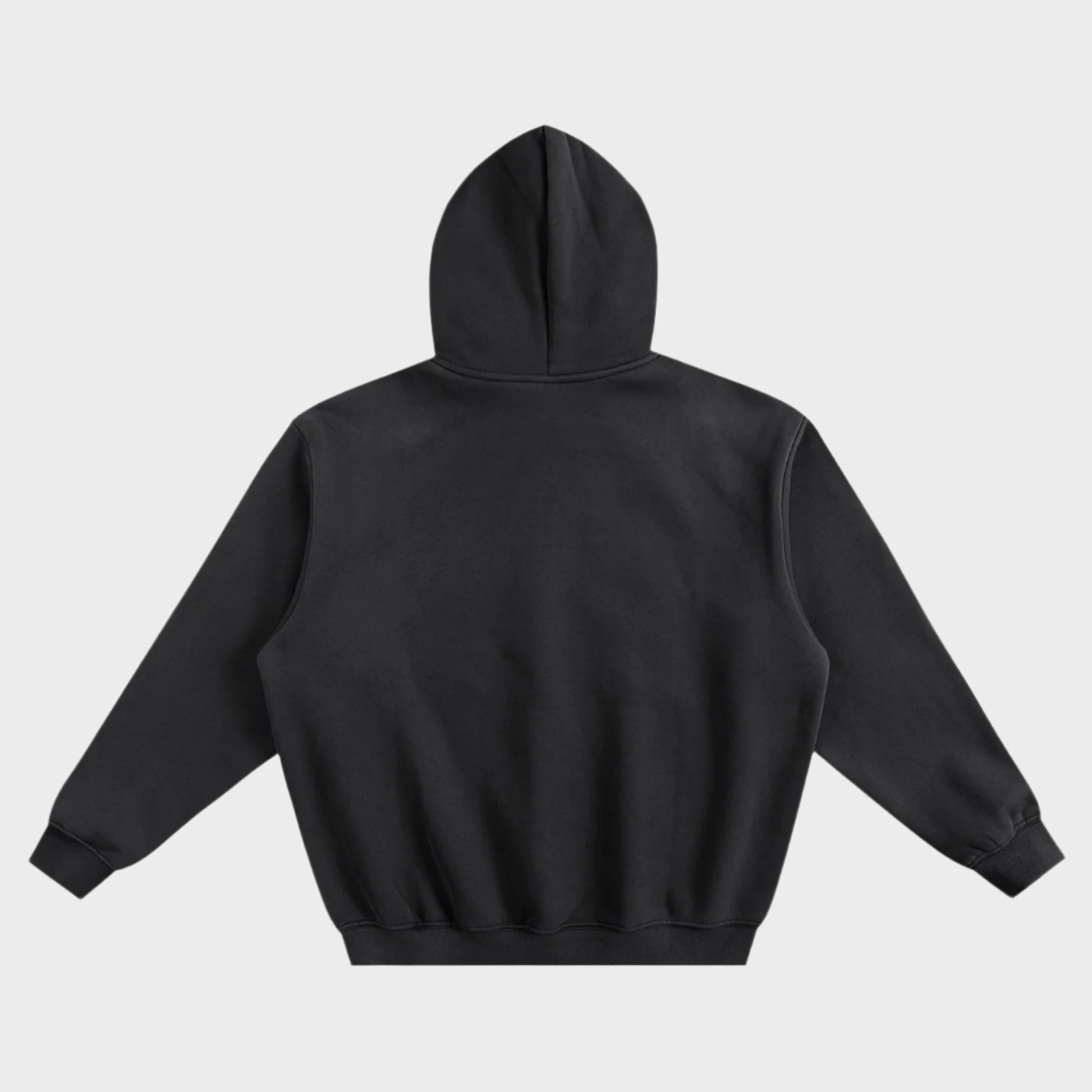 GetUpGo Fleeced Boxy Hoodie in Black