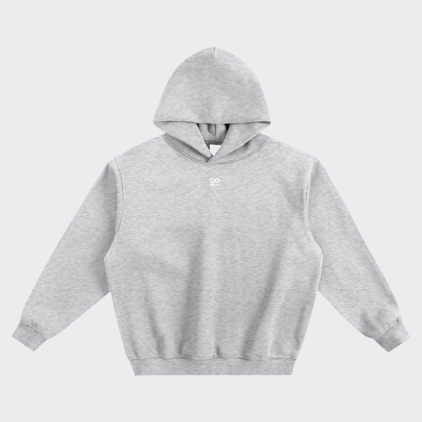 GetUpGo Fleeced Boxy Hoodie in Flower Grey