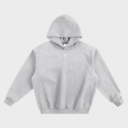 GetUpGo Fleeced Boxy Hoodie in Flower Grey