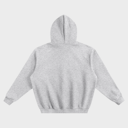 GetUpGo Fleeced Boxy Hoodie in Flower Grey